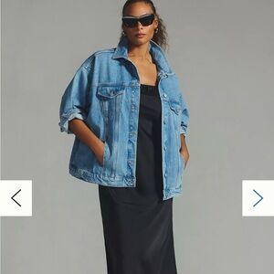 Anthropologie Weston Denim Boyfriend Jacket by Pilcro. NWOT. XS